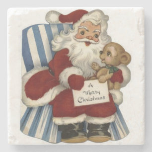 Weihnachts-Marmorstein-Untersetzer, Santa Steinuntersetzer