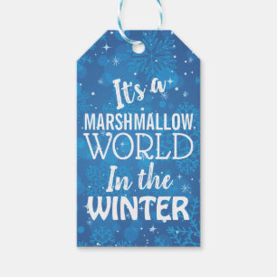Weihnachts-Marshmallow World Blue-Geschenkartikel Geschenkanhänger