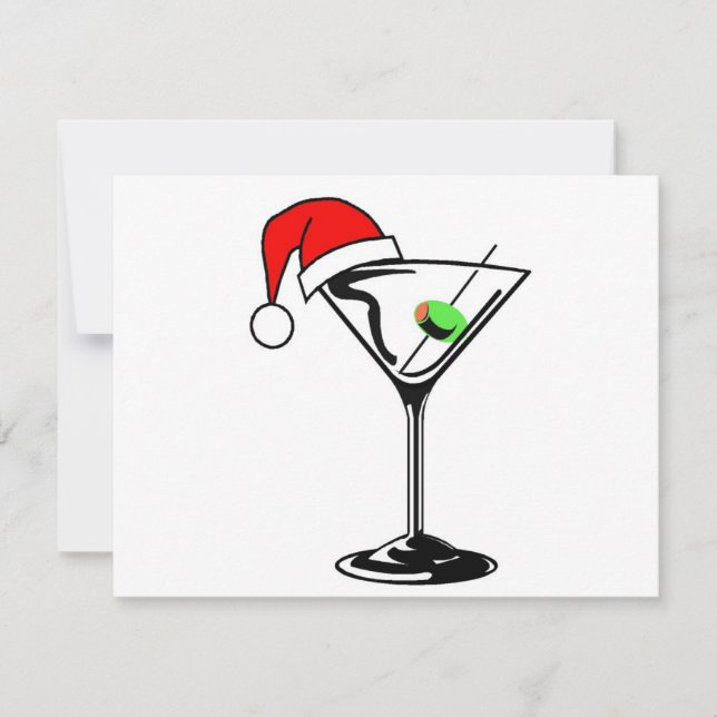 Weihnachts Martini Feiertagskarte (Vorderseite)