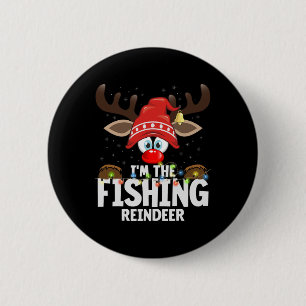 Weihnachts-Matching Ich bin das fischende Rentier  Button