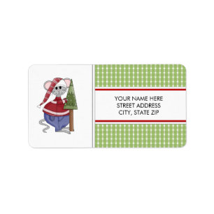 Weihnachts-Maus-Adresse Mailing-Labels Adressaufkleber