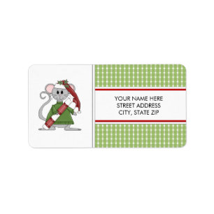 Weihnachts-Maus-Adresse Mailing-Labels Adressaufkleber