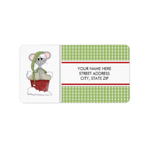 Weihnachts-Maus-Adresse Mailing-Labels Adressaufkleber