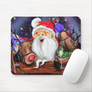 Weihnachts-Maus-Pad Geschenk Weihnachtsmann und Re Mousepad