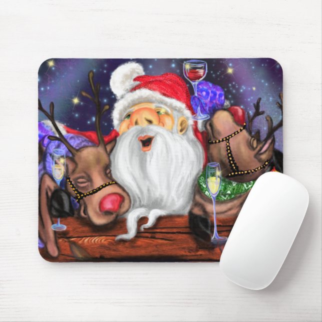 Weihnachts-Maus-Pad Geschenk Weihnachtsmann und Re Mousepad (Mit Mouse)