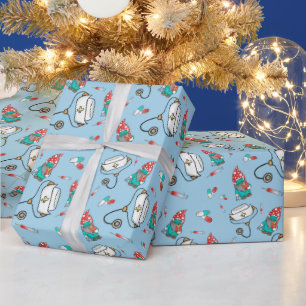 Weihnachts Medical Gnome Muster Geschenkpapier