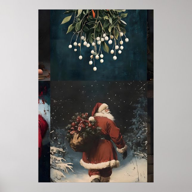 Weihnachts-Mega-Bundle 100 Drucke, Vintage Winter Poster (Vorne)