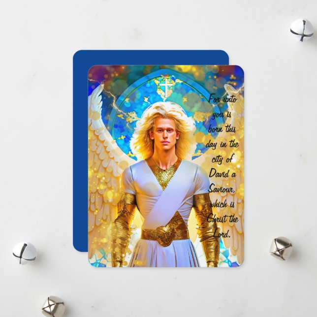 Weihnachts-Messenger-Weihnachtskarte Feiertagskarte (Vorderseite/Rückseite Beispiel)