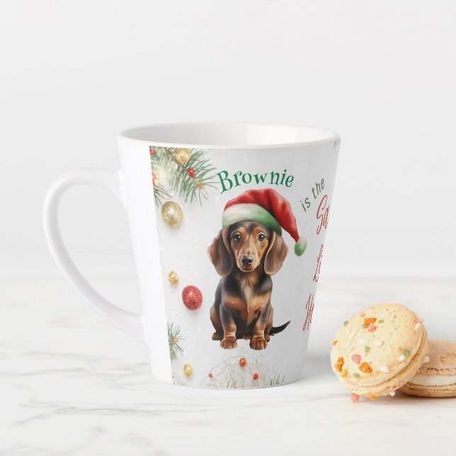Weihnachts-Mini-Dackel Milchtasse (Beispiel)