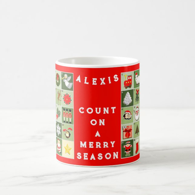 Weihnachts-Minikalender Kaffeetasse (Mittel)