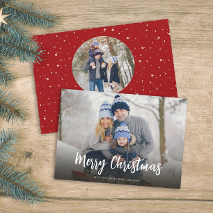 Weihnachts-Minimal Red Dots Einfaches festliches 2 Feiertagskarte