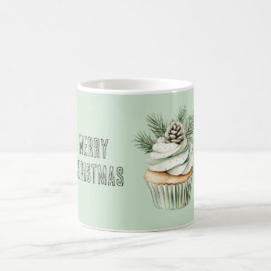 Weihnachts-Minze-Tannenzapfen-Cupcake Kaffeetasse