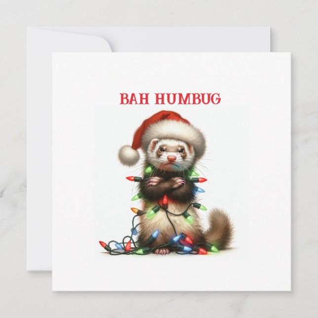 Weihnachts-Mischief-Ferret verwirrt (Vorderseite)