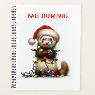 Weihnachts-Mischief-Ferret verwirrt Planer