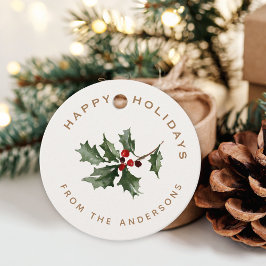 Weihnachts-Mistletoe Familienname Geschenk Geschenkanhänger