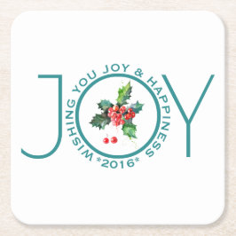 Weihnachts-Mistletoe & Joy-Textvorlage Rechteckiger Pappuntersetzer