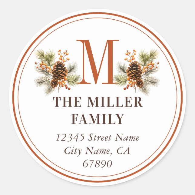 Weihnachts-Mistletoe-Round-Stickers Runder Aufkleber (Vorderseite)