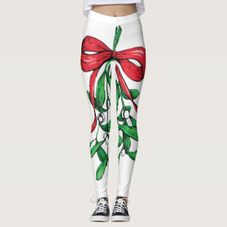 Weihnachts-Mistletowo unter dem Gürtel Funny Xmas  Leggings