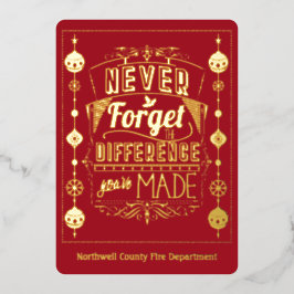 Weihnachts-Mitarbeiteraufwertungsurlaub Folien Feiertagskarte