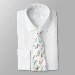 Weihnachts-Mixed Botanische Muster Neck Tie Krawatte