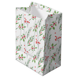 Weihnachts-Mixed Botanisches Muster Mittlere Gesch Geschenktüte