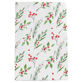 Weihnachts-Mixed Botanisches Muster Mittlere Gesch Geschenktüte