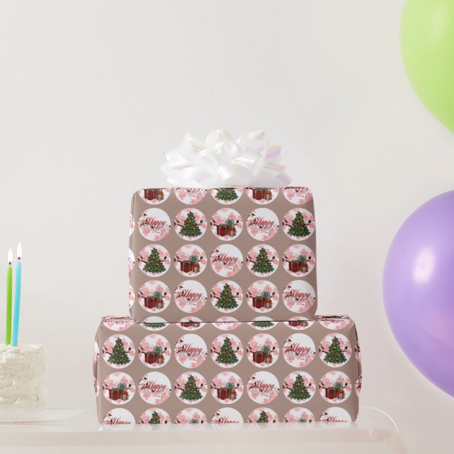 Weihnachts-Mocha Wrapping Paper Geschenkpapier (Partygeschenke)