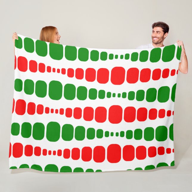 Weihnachts-Moderne Rechtecke Fleecedecke (Beispiel)