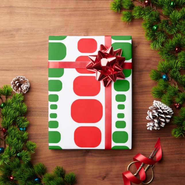 Weihnachts-Moderne Rechtecke Geschenkpapier (Feiertagsgeschenk)