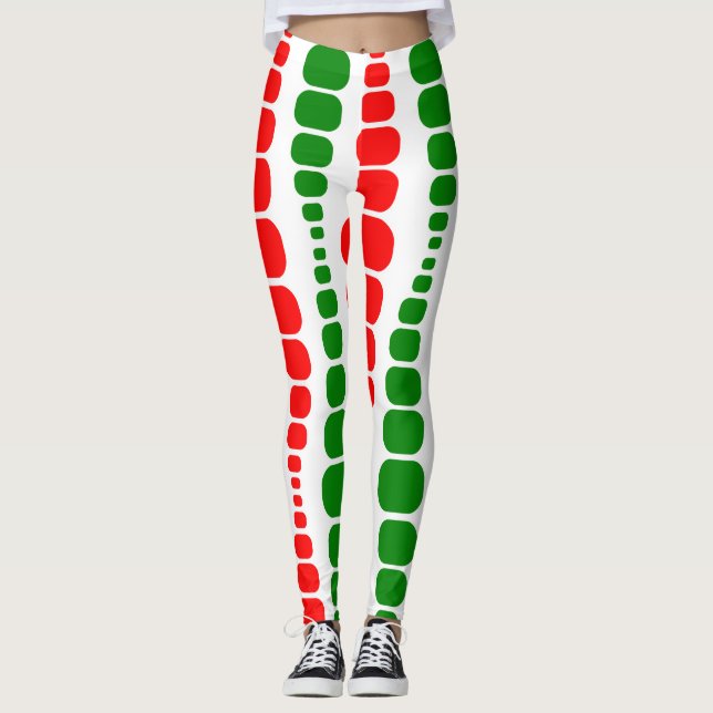 Weihnachts-Moderne Rechtecke Leggings (Vorderseite)