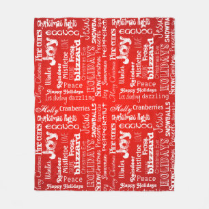 Weihnachts-Modeworte Feuerball-Scharlachrot Fleecedecke