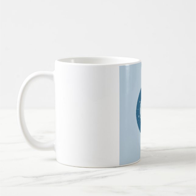 Weihnachts-Mondphase-Tasse - Eisig & Silber Kaffeetasse (Links)