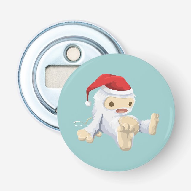 Weihnachts-Monster-Puppe mit roter Weihnachtsmannm Flaschenöffner (Vorderseite)