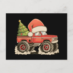 Weihnachts-Monster-Truck-Santa-Hut Xmas-Feiertag Feiertagspostkarte