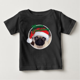 Weihnachts-Mops - Baby Fine Jersey T - Shirt