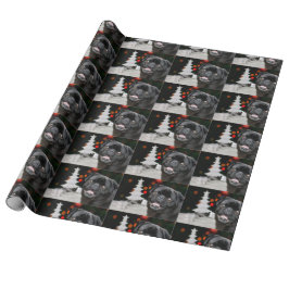 Weihnachts-Mops Geschenkpapier
