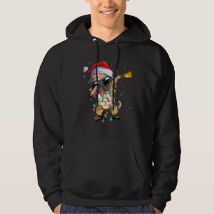 Weihnachts-Mops Hund Mops Weihnachtsmannmütze Ugi Hoodie