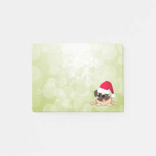 Weihnachts-Mops-Hund Post-it® Notes 4 x 3 Post-it Klebezettel