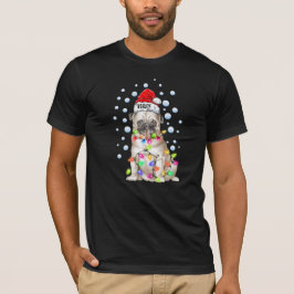 Weihnachts-Mops-Hund Welpe T-Shirt