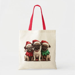 Weihnachts-Mops-Hunde Tragetasche