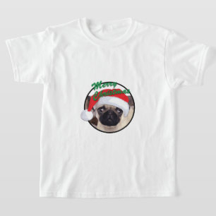 Weihnachts-Mops - Kids' Basic T - Shirt