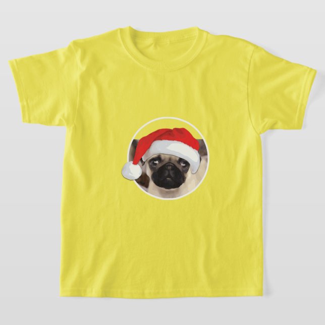 Weihnachts-Mops - Kids' Basic T - Shirt (Ablage )