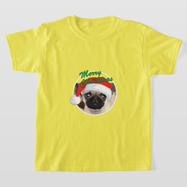 Weihnachts-Mops - Kids' Basic T - Shirt (Ablage )