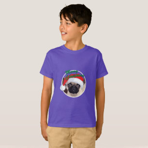 Weihnachts-Mops - Kids' Basic T - Shirt