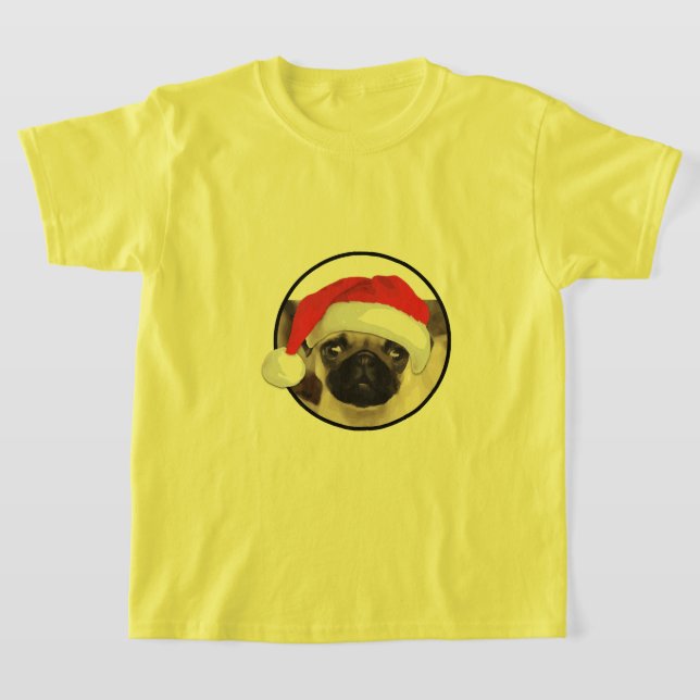 Weihnachts-Mops - Kids' Basic T - Shirt (Ablage )
