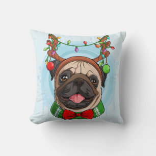 Weihnachts-Mops Kissen