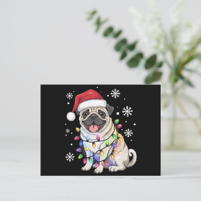 Weihnachts-Mops Weihnachten Weihnachten Weihnachte (Stehend Vorderseite)
