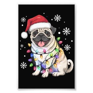 Weihnachts-Mops Weihnachten Weihnachten Weihnachte Fotodruck