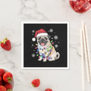Weihnachts-Mops Weihnachten Weihnachten Weihnachte Serviette