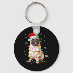 Weihnachts-Mops Weihnachten Weihnachten Weihnachts Schlüsselanhänger